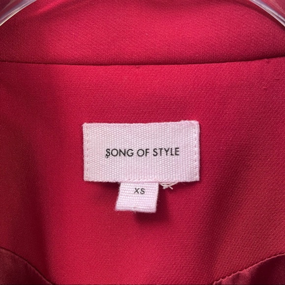 Song of Style Savannah Blazer Oversized Red Berry Size XS - Picture 5 of 6